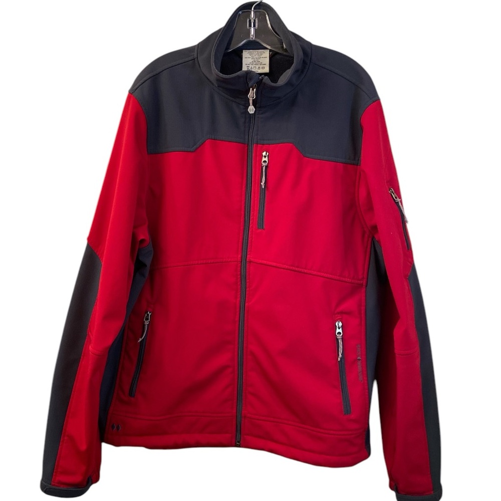 NWOT Black Diamond Ski Jacket Coat Red Gray Zip Up Pockets Velour Lining SZ XL❄️